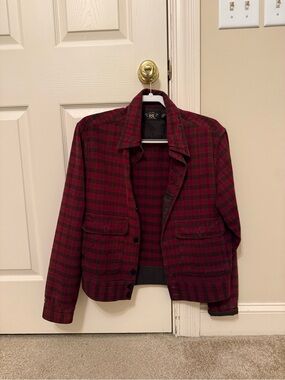Ralph Lauren Double RL Red and Black Plaid Jacket